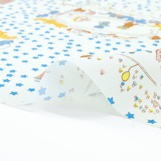 生地 FiN tex-フィンテックス- 動物たち 約140cm幅×50cmカット(OKF-025) 1WH.オフ 09Ae06_